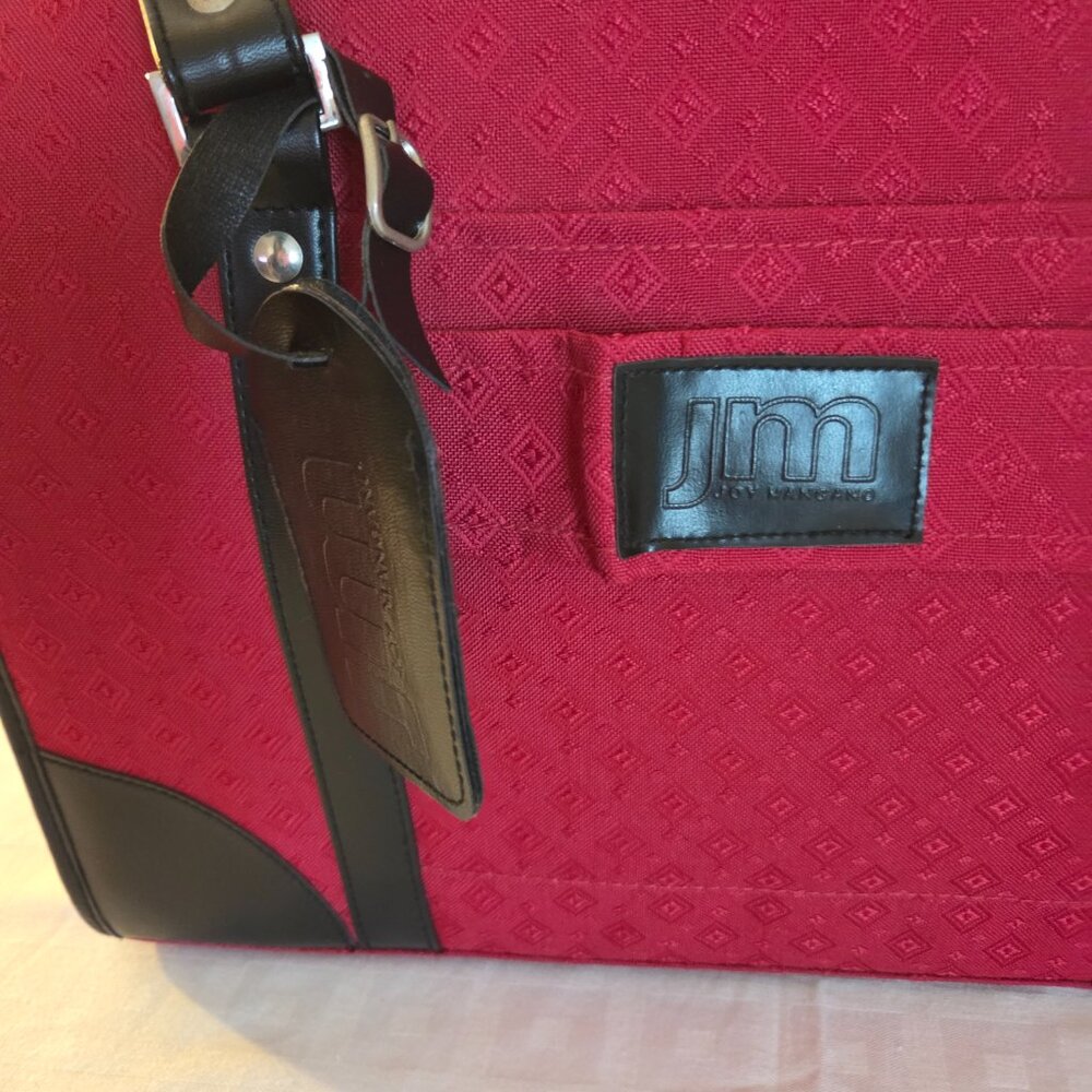 Joy Mangano Weekender Travel Carry On Bag Luggage Lightweight Red 17”w x 12” - Picture 7 of 8
